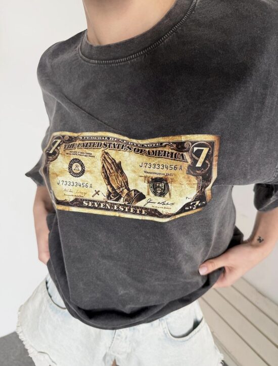 Oversize t-krekls "money, please"